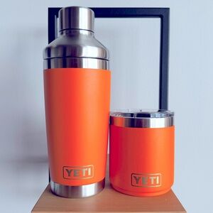 Yeti 20oz Cocktail Shaker and 10oz Stackable Lowball w lid- New